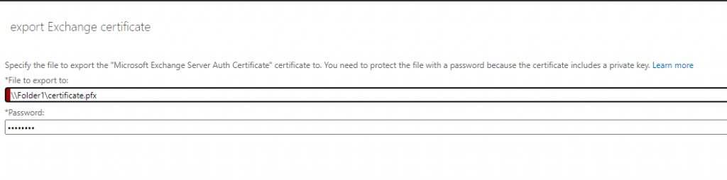 import security ssl certificate exchange server