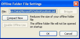 Offline Folder File Settings