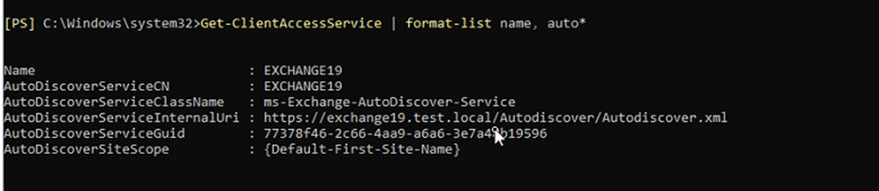 configure internal autodiscover url