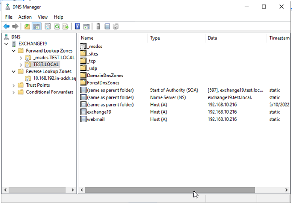 dns record added to dns manager