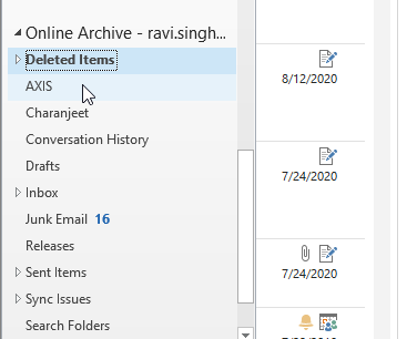 restore deleted or lost emails from online archive