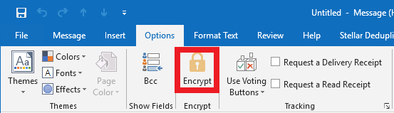Encrypt button for emails