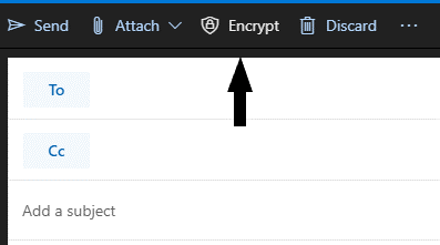 Encrypt button in O365 email