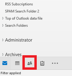 Outlook Contacts Tab