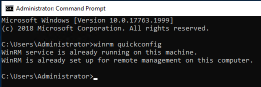 Configurazione rapida di WinRM