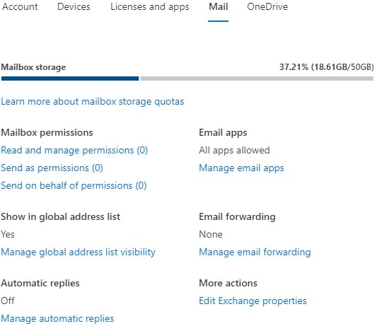 edit exchange server properties