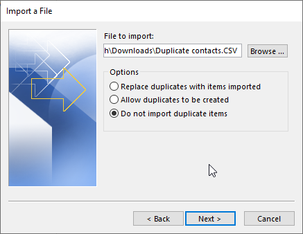 do not import duplicate items