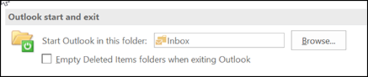 uncheck empty when exist setting outlook