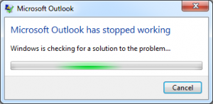 microsoft outlook stopped working