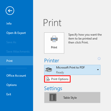 print option window