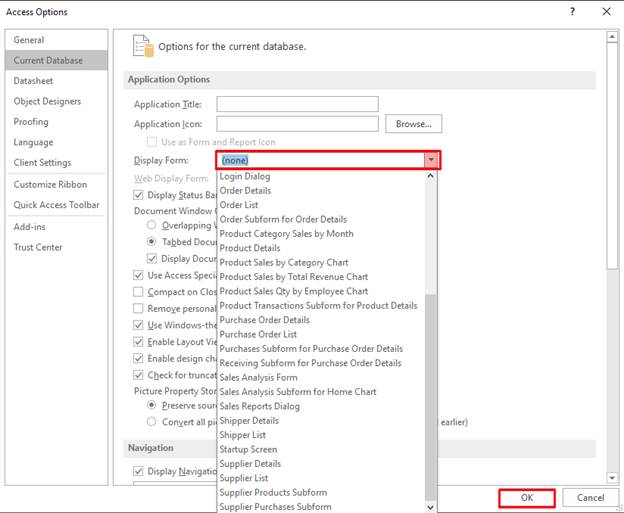 Check Display Form
