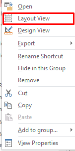 Layout View Window