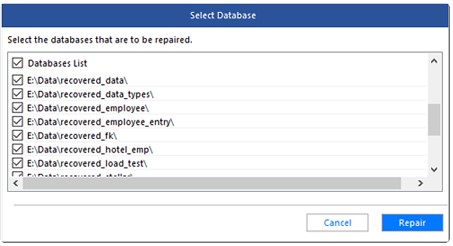 Repair MySQL Database File