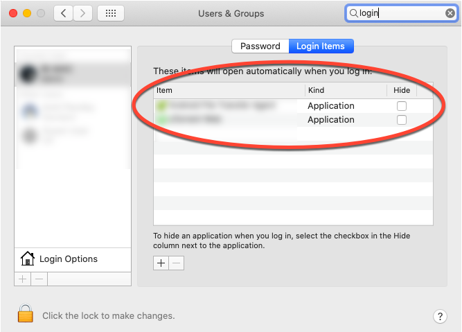 mac login items