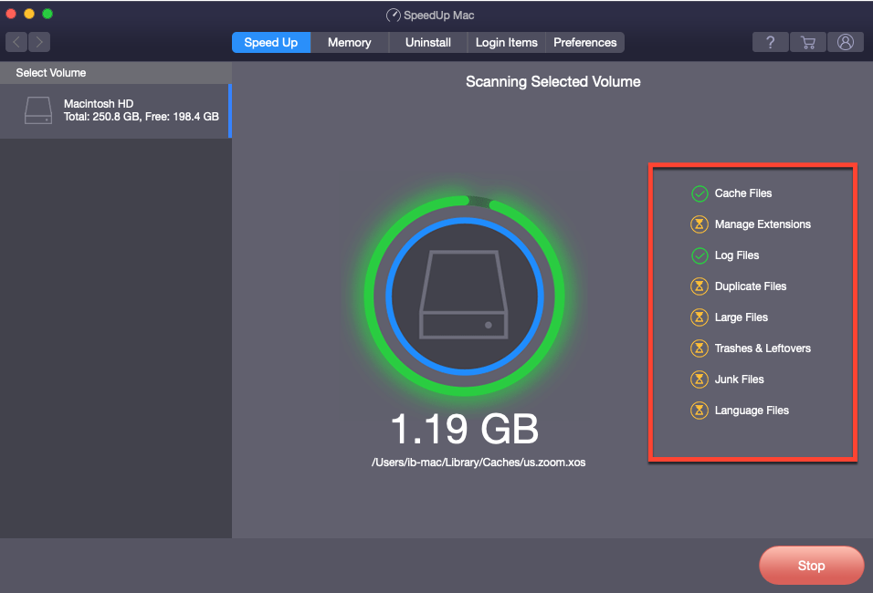 Scanning backup iOS mac