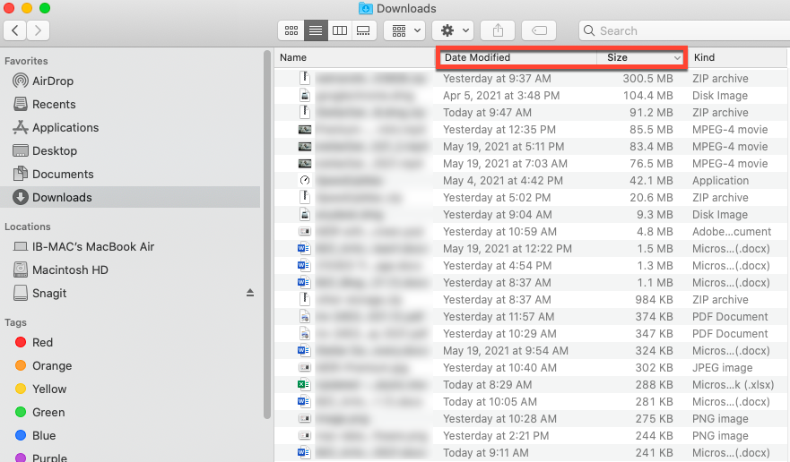 declutter large file mac