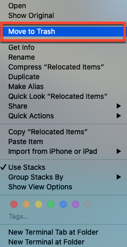 Move to Trash