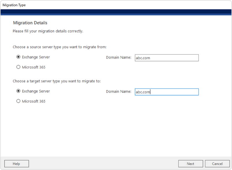 Migration Type