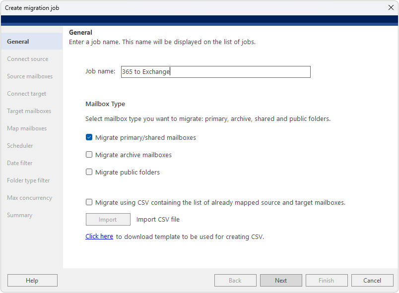 Create Migration Job
