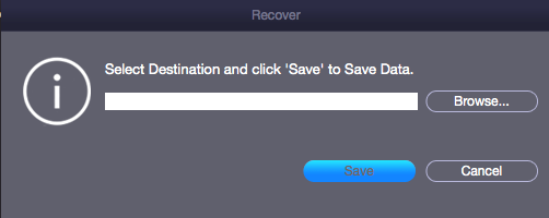 Click Browse, Select Drive, and click Save