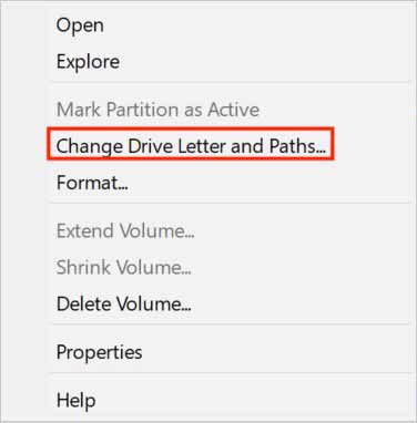 Change Drive Letter and Paths