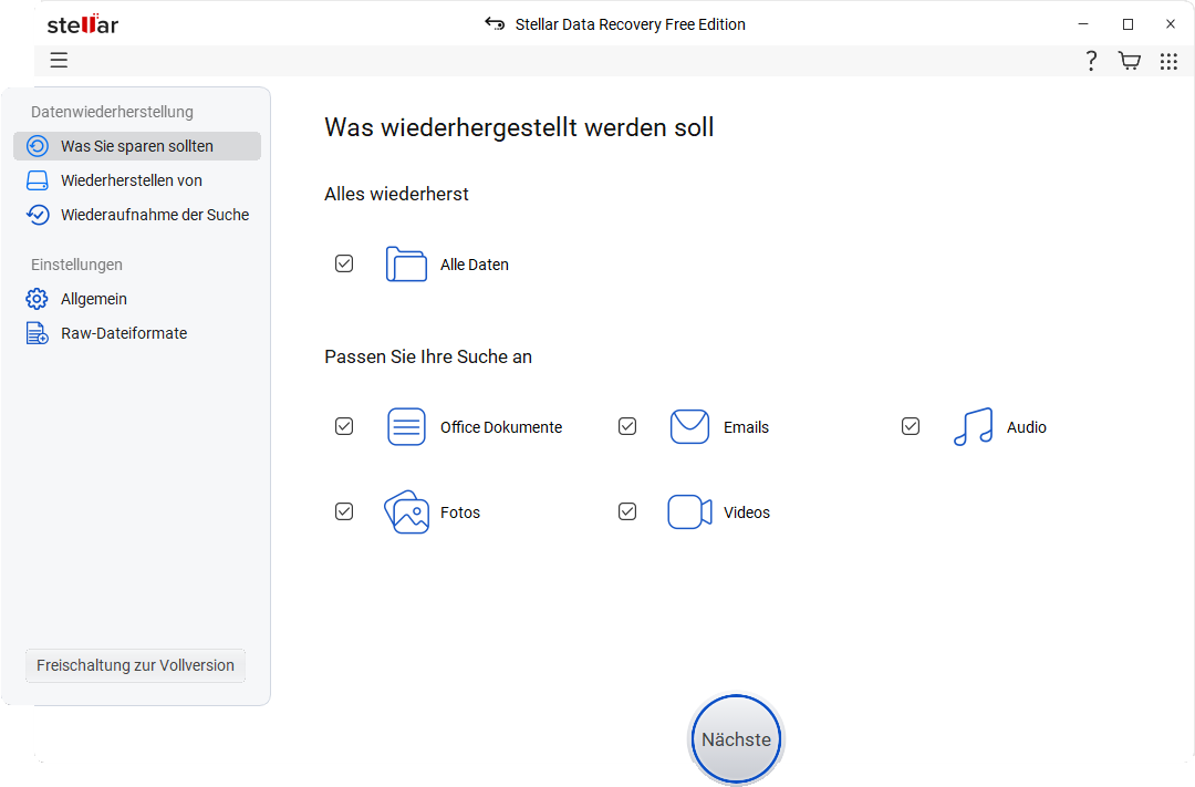 Dateityp auswählen