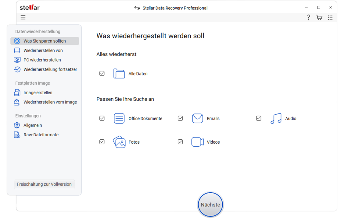 Dateityp auswählen