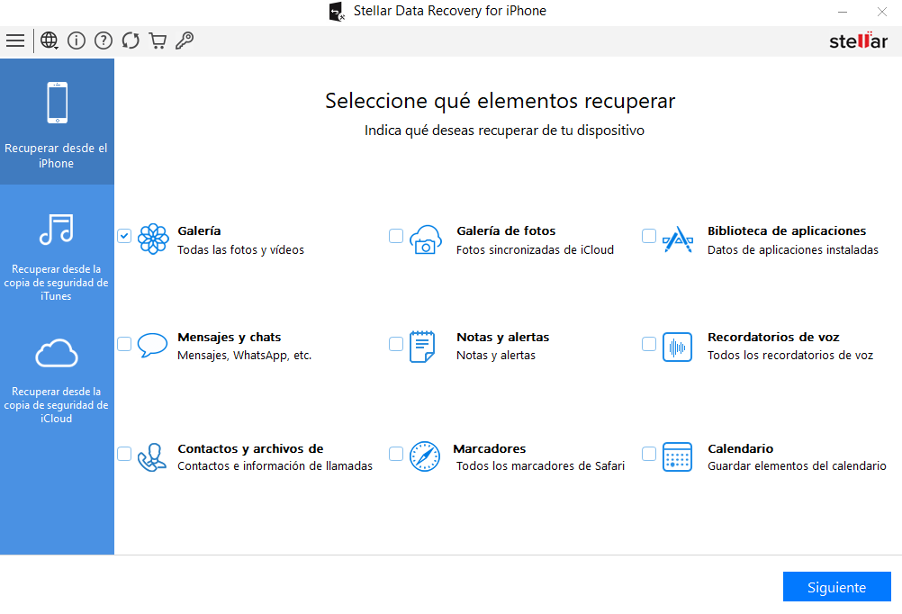 Stellar Data Recovery para iPhone