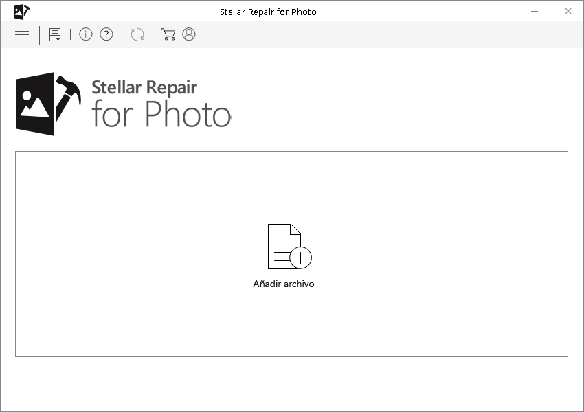 Figura: Interfaz principal de Stellar Repair for Photo