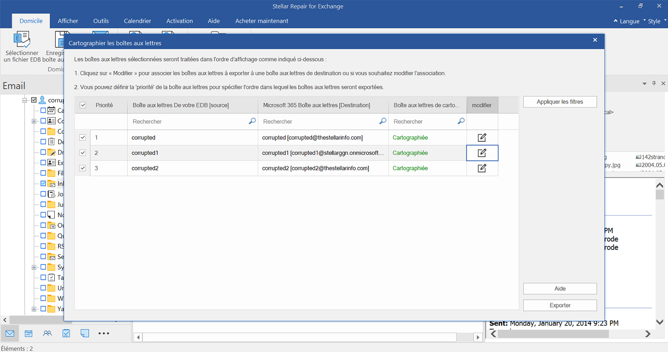 Exporter vers Microsoft 365