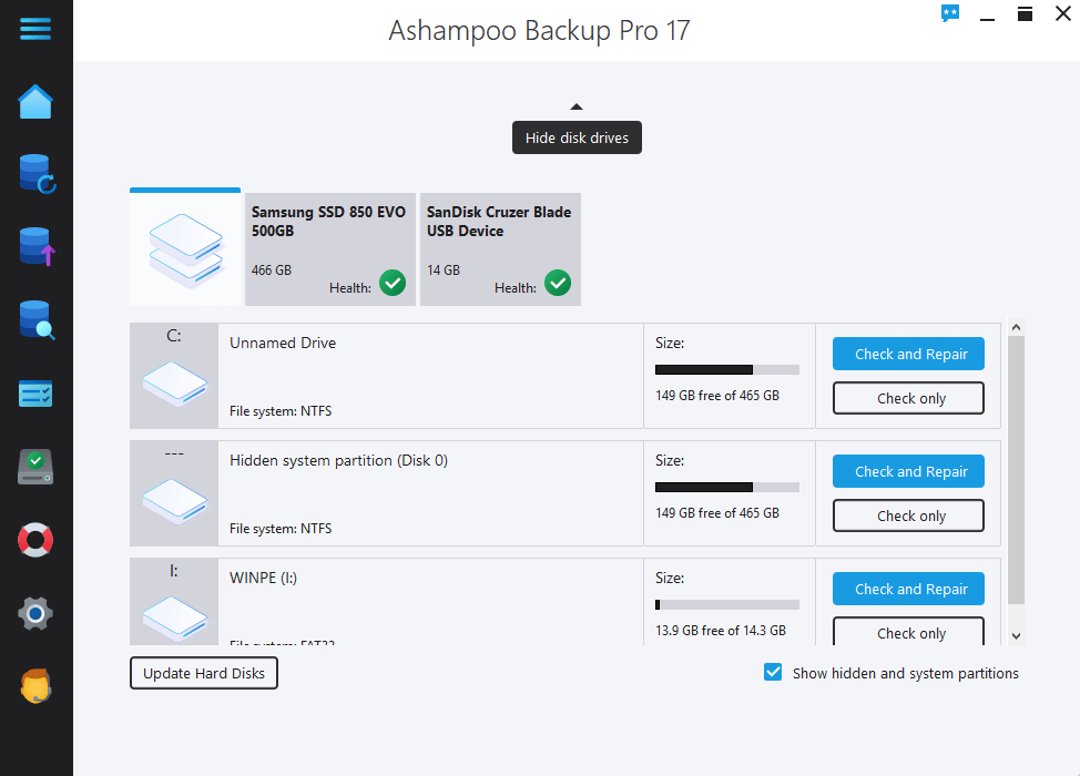 Disk Repair Options