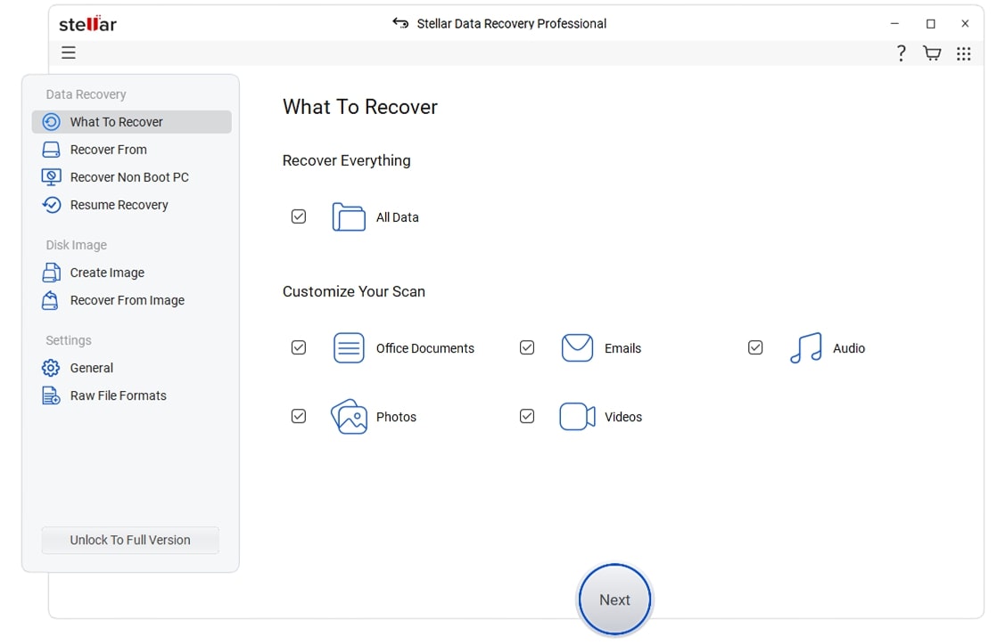 Select File Type