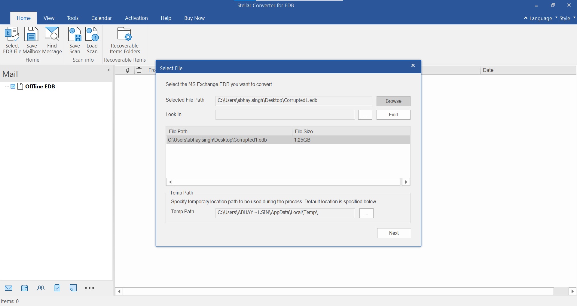 Stellar Converter for EDB