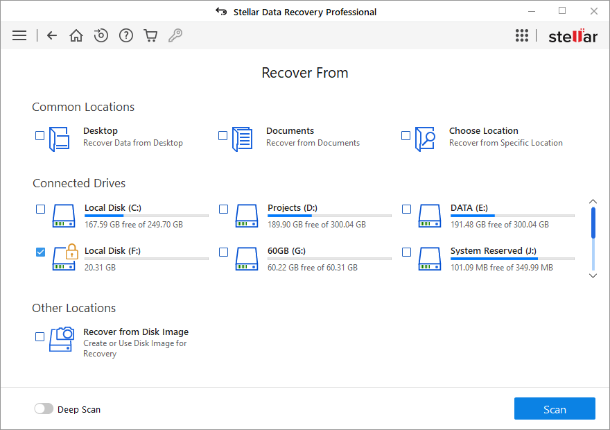 Stellar Data Recovery Professional