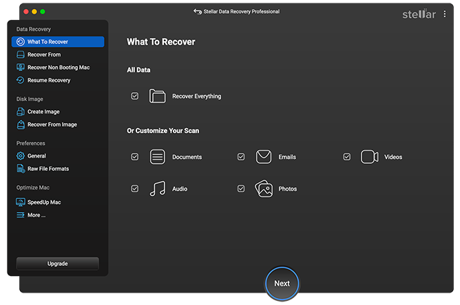 Mac hard disk recovery with Stellar