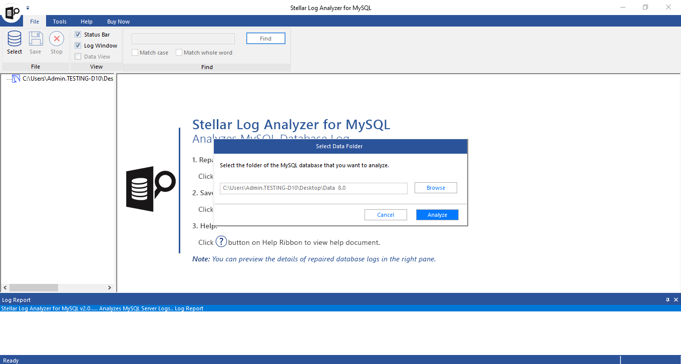 Stellar Log Analyzer for MySQL