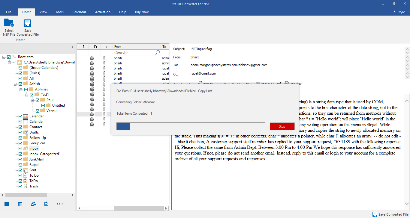 Stellar Converter for NSF