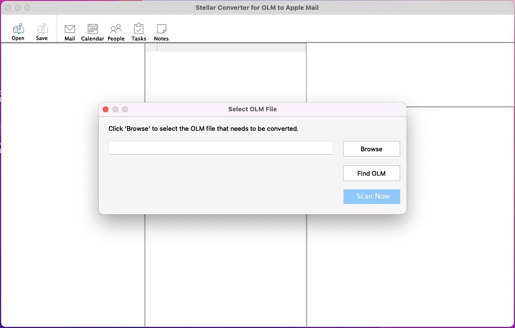Select the OLM File