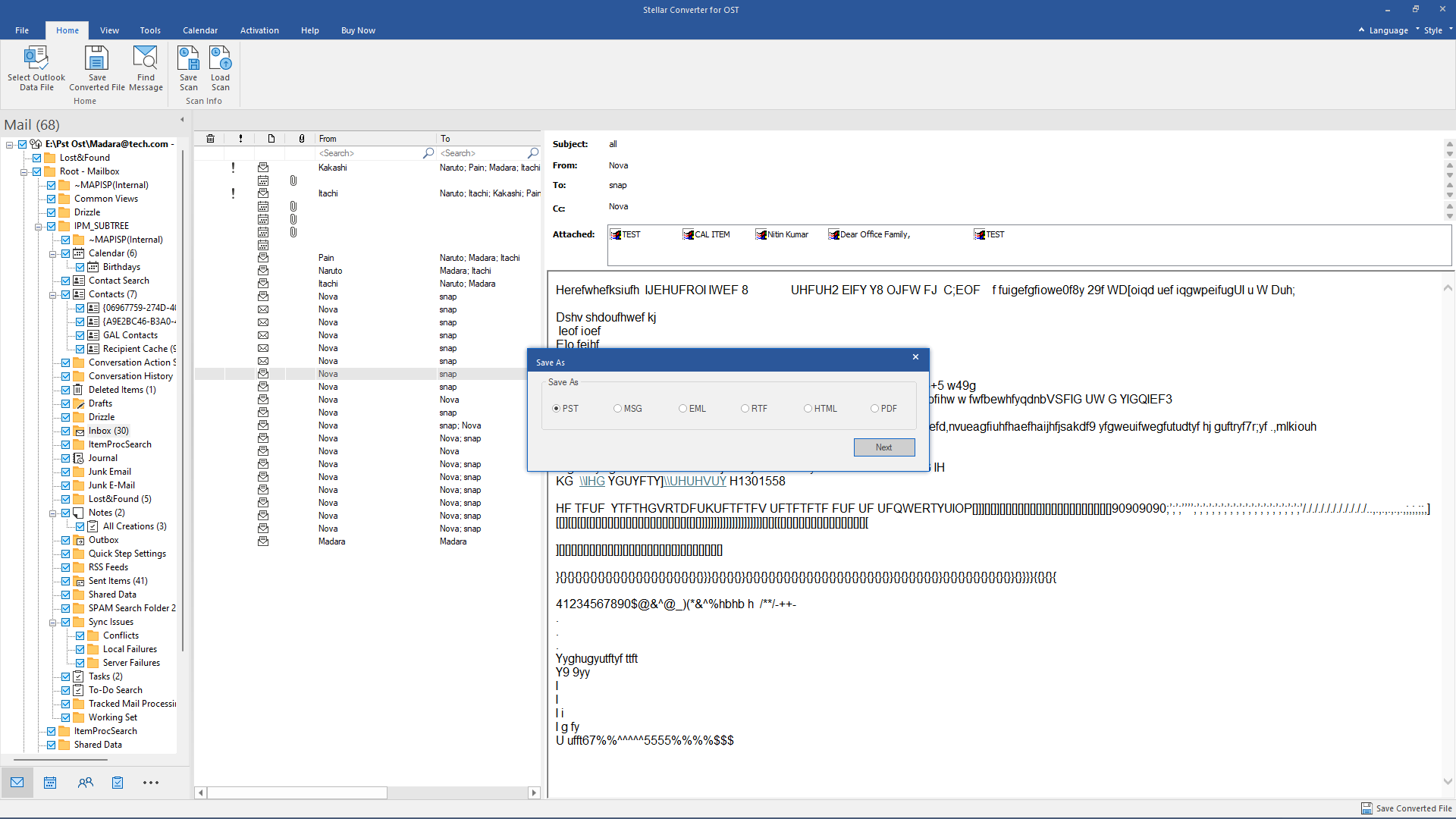 Stellar Converter for OST Saving option 