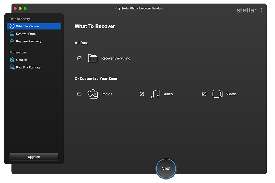 Stellar Photo Recovery- Mac- Select