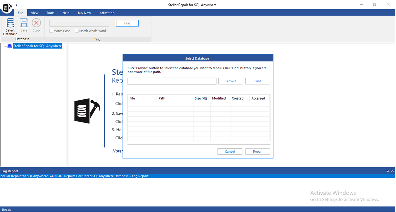 Stellar Repair for SQL Anywhere