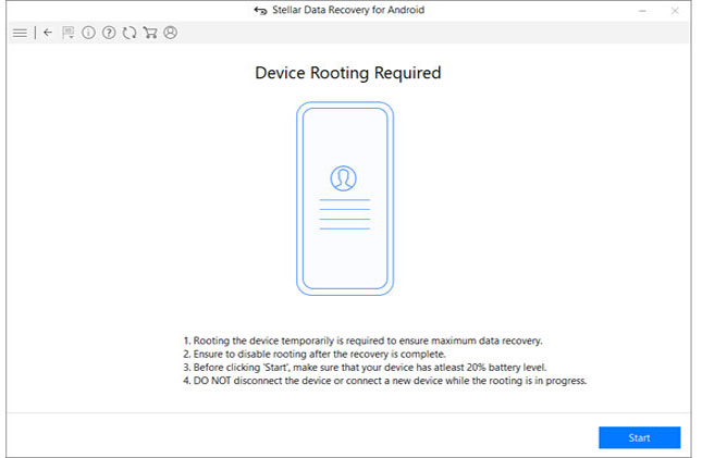 Stellar Data Recovery for Android - Device Rooting Required