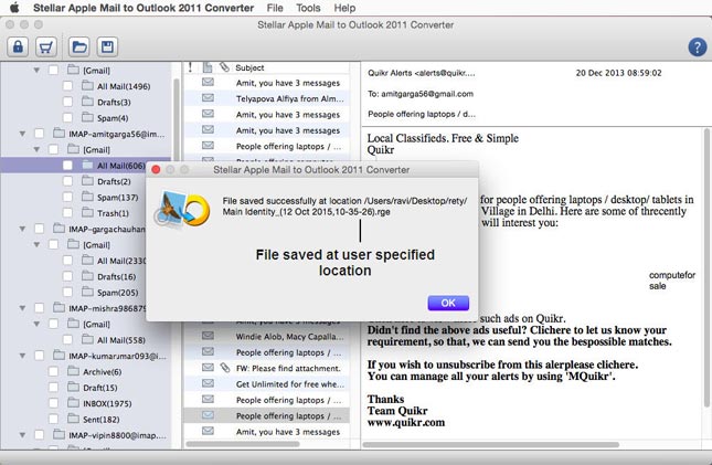 Apple Mail to Outlook 2011 Converter