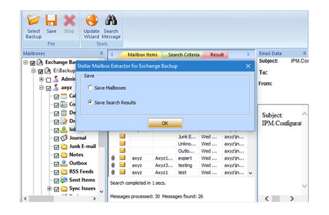 Mailbox Extractor for Exchange Backup