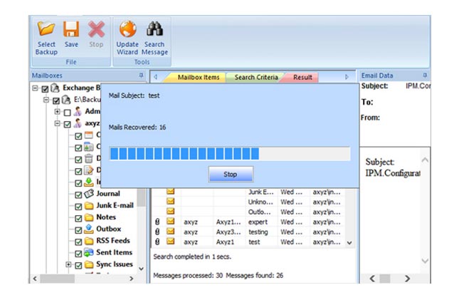 Mailbox Extractor for Exchange Backup