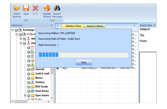 Mailbox Extractor for Exchange Backup