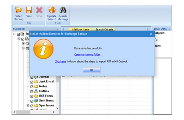 Mailbox Extractor for Exchange Backup