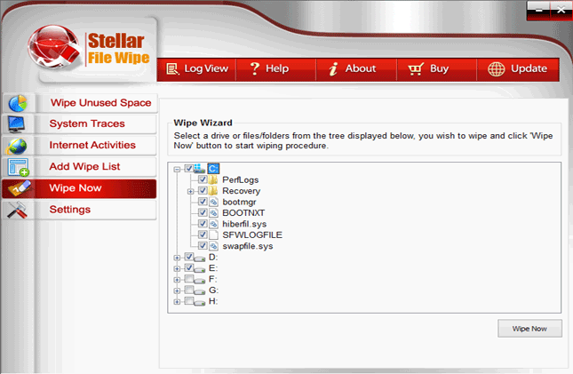 Stellar File Wipe - Windows