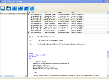 Mail Recovery Screenshot