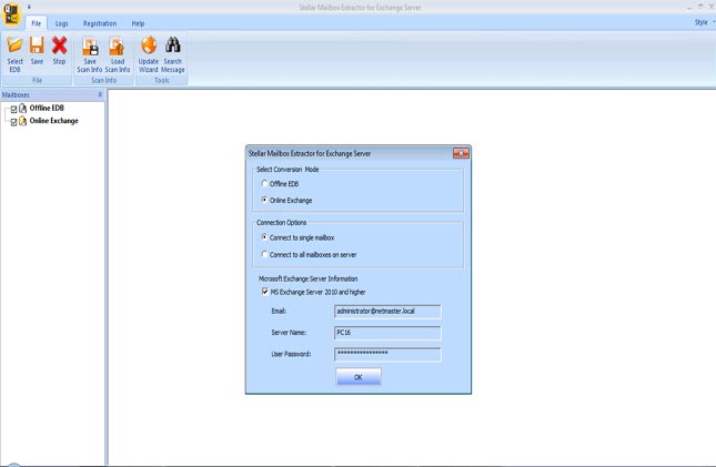 Stellar Mailbox Extractor for Exchange Server